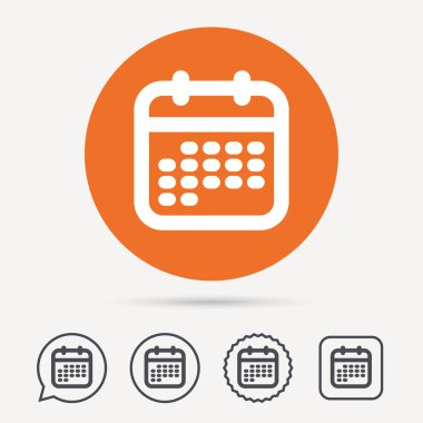 Takvim simgesini. Olaylar uyarı mektubu işareti.