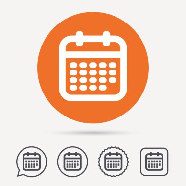 Takvim simgesini. Olaylar uyarı mektubu işareti.