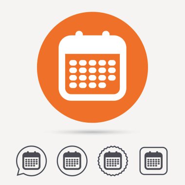 Takvim simgesini. Olaylar uyarı mektubu işareti.