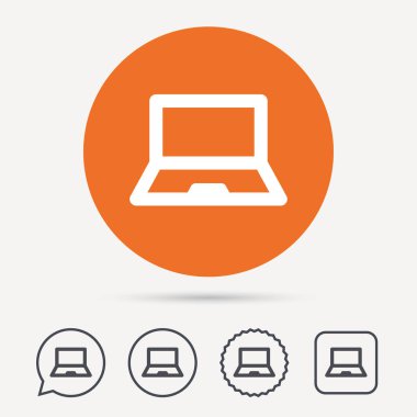 Bilgisayar kutsal kişilerin resmi. Defter ya da laptop pc işareti.