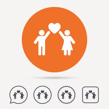 Çift simgesi tr. Geleneksel genç aile işareti.