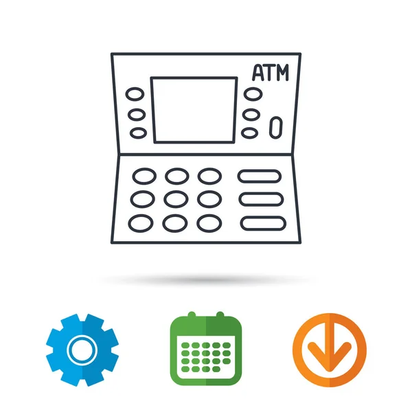 Icona del bancomat. Segnale di prelievo automatico . — Vettoriale Stock