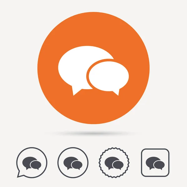 Chat-pictogram. Toespraak bubble teken. — Stockvector