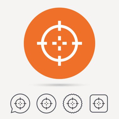 Hedef simgesi. Crosshair amaç işareti.