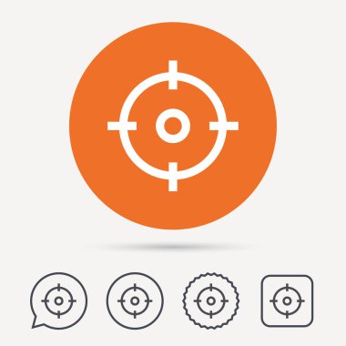 Hedef simgesi. Crosshair amaç işareti.