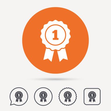 Kazanan madalya simgesi. Ödülü amblemi işareti.