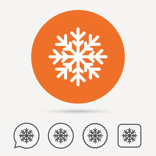 Icône flocon de neige. Panneau de climatisation . — Image vectorielle