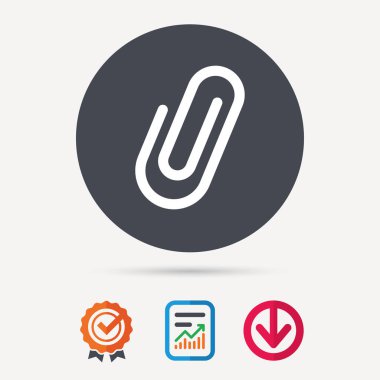 Ek simgesini. Ataş işareti.