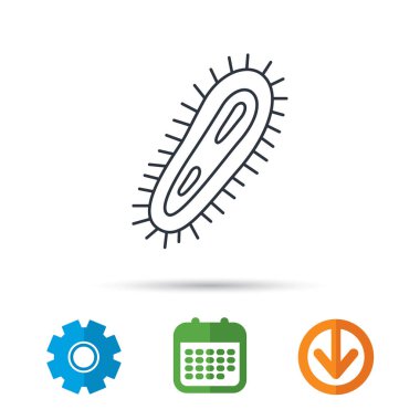 Bakteri simgesi. Tıp enfeksiyon sembolü.