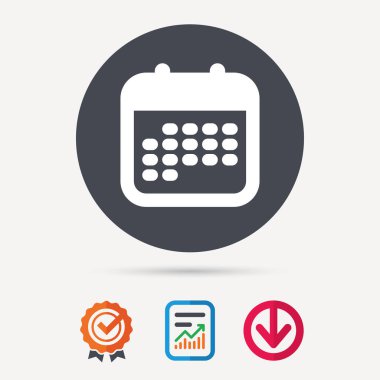 Takvim simgesini. Olaylar uyarı mektubu işareti.