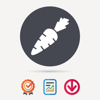 Havuç simgesi. Doğal sebze işareti.