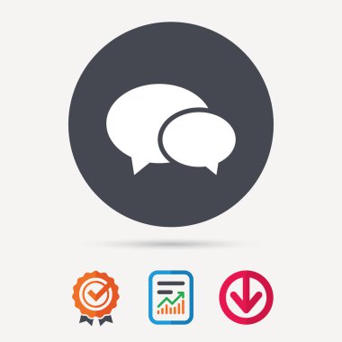 Sohbet simgesi. Konuşma balonu işareti.