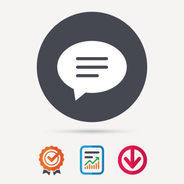 Konuşma balonu simgesinin. Sohbet işareti.