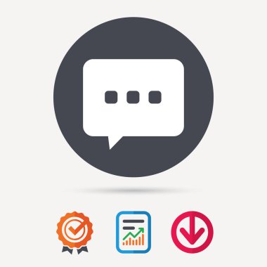 Sohbet simgesi. Konuşma balonu işareti.