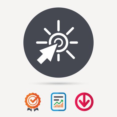 Simgesini tıklatın. Bilgisayar fare imleç işareti.