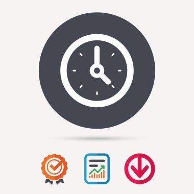 Saat simgesi. Makineyle ilgili seyretmek işareti.