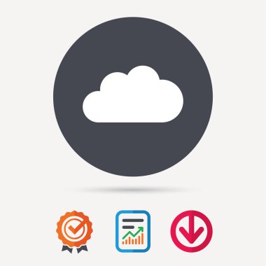 Bulut simgesi. Veri depolama teknoloji işareti.