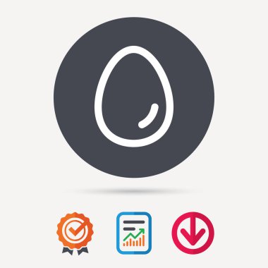 Yumurta simgesi. Kahvaltı yemek işareti.