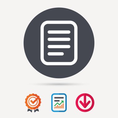 Dosya simgesi. Belge sayfa işareti.