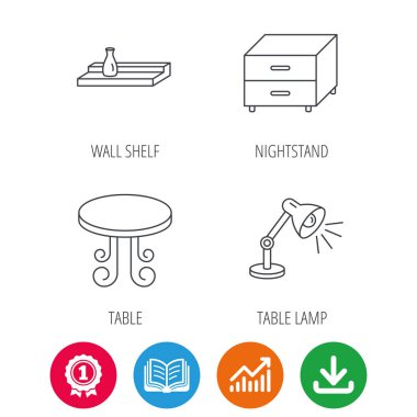 Vintage tablo, lamba ve komidin simgeleri.