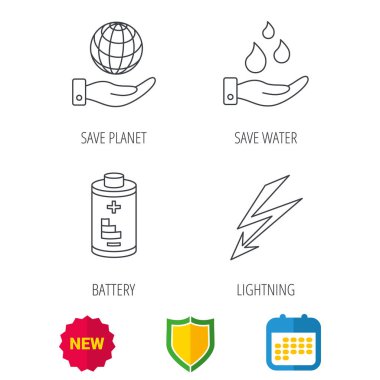 Gezegen, su ve batarya kutsal kişilerin resmi kurtarmak.