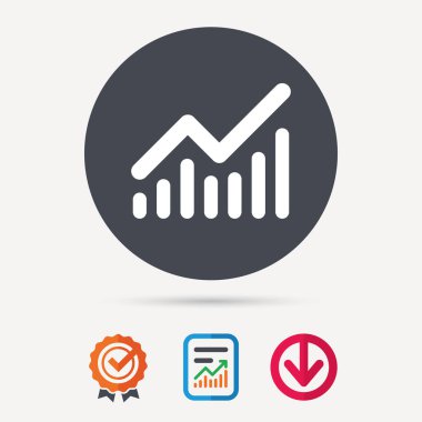 Grafik simgesi. İş analizi işareti grafik.