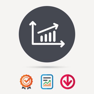 Grafik simgesi. İş analizi işareti grafik.