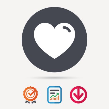 Kalp simgesi. Romantik aşk işareti.