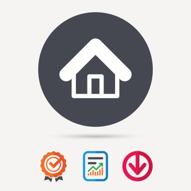 Ev simgesini. Ev bina oturum.