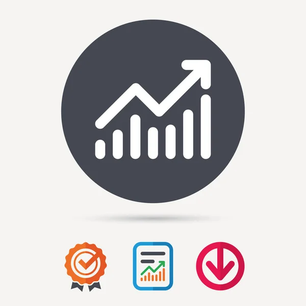 Icono gráfico. Signo de gráfico de analítica empresarial . — Archivo Imágenes Vectoriales