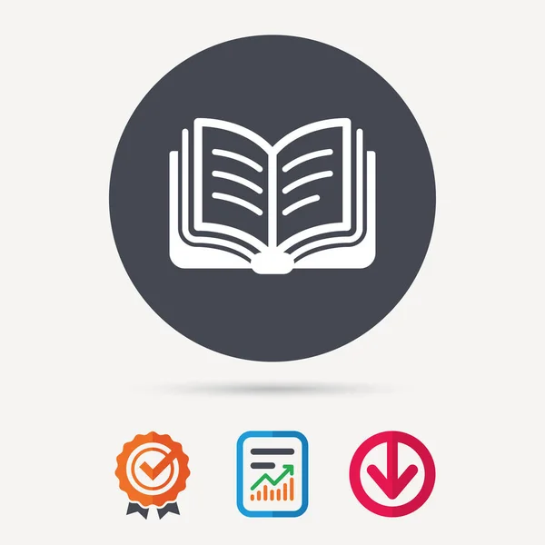 Book icon. Study literature sign. — Stock Vector