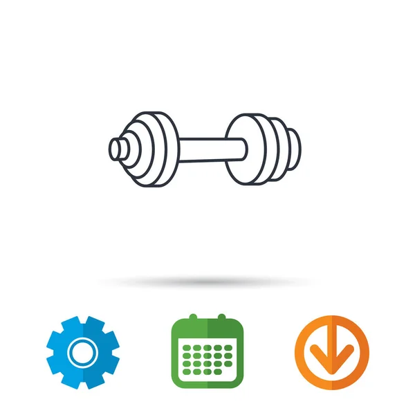 Halter pictogram. Fitness sport of sportschool teken. — Stockvector