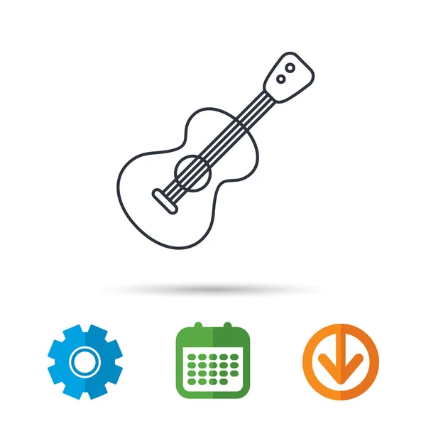 Guitar icon. Musical instrument sign. — Stock Vector