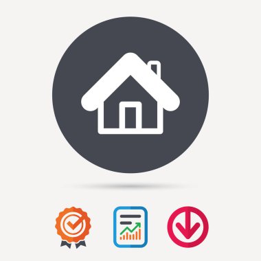 Ev simgesini. Ev bina oturum.