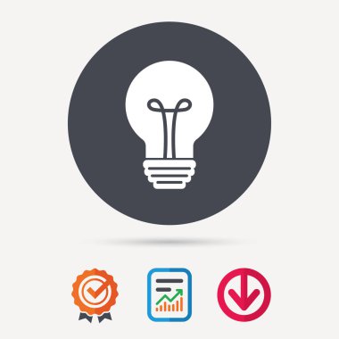 Ampul simgesi. Lamba aydınlatma işareti.