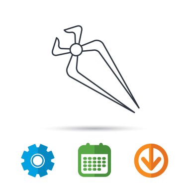 Kerpetenler simgesi. Tamir servis aracı işareti.