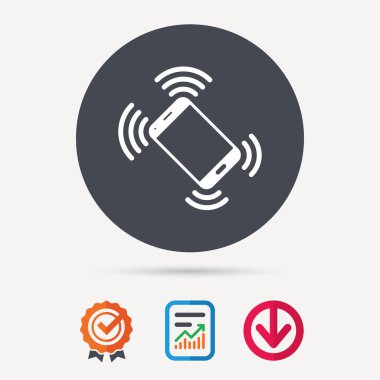 Akıllı telefon arama simgesi. Hareket eden telefon.