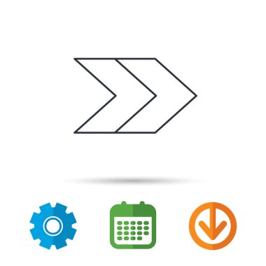 Sağ ok simgesi. İleri işareti.