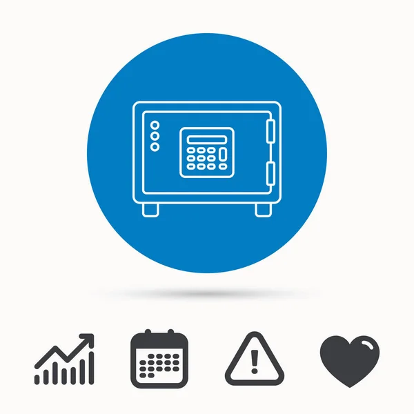 Icono seguro. Dinero señal de depósito . — Vector de stock