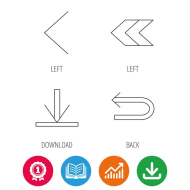Oklar simgeler. Download, lineer işaretler geri.