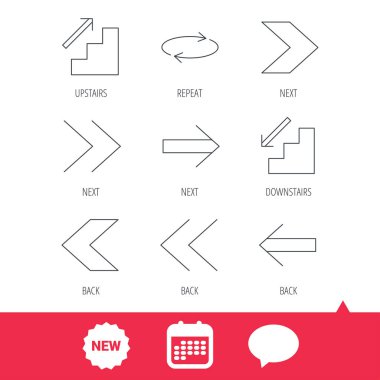 Oklar simgeler. Üst katta, lineer işaretler tekrar.