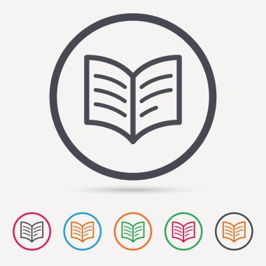 Kitap simgesi. Çalışma edebiyat işareti.