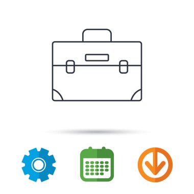 Evrak Çantası'nı simgesi. İş durum işareti.