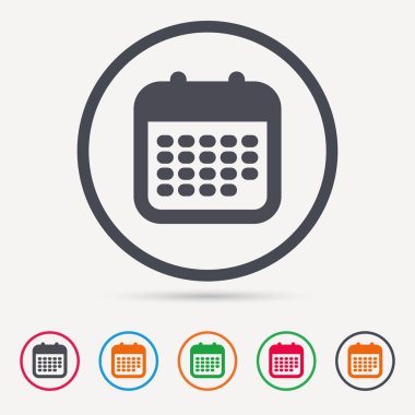 Takvim simgesini. Olaylar uyarı mektubu işareti.