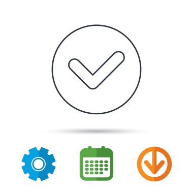 Onay simgesi onaylayın. Daire oturum açma kene.