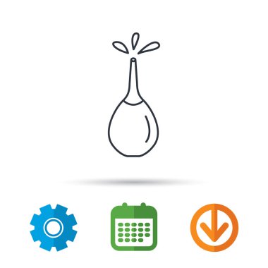 Tıbbi lavman simgesi. Lavman işareti.