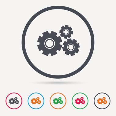 Cogwheels simgesi. Onarım hizmeti işareti.