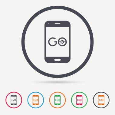 Smartphone oyun simgesi. Sembol gitmek.