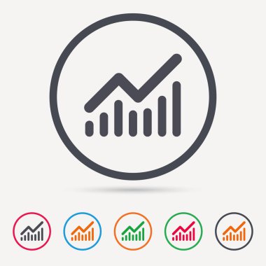 Grafik simgesi. İş analizi işareti grafik.