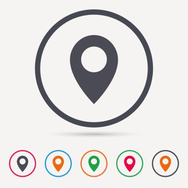 Konumu simgesi. İşaretçi işaret göster.